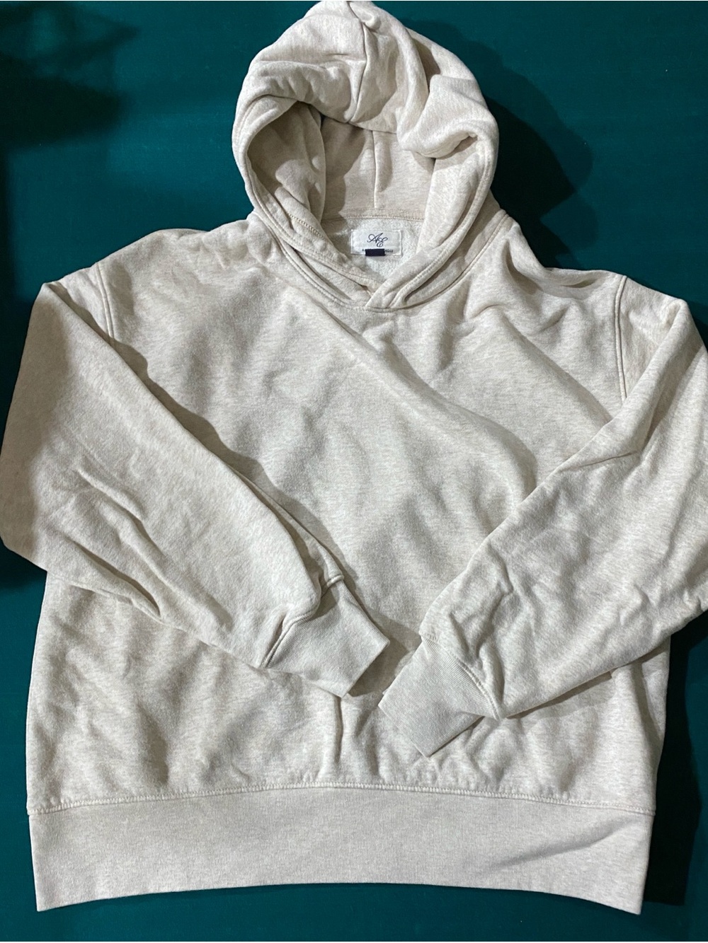 AE Everyday Luxe Hoodie in Oatmeal Heather Frost Size S
